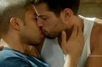 Jussie Smollett Rafael de la Fuente  gay kiss