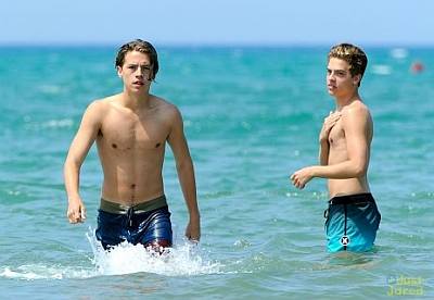 dylan sprouse shirtless beach hunk