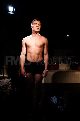 Joe Dempsie underwear - even stillness play - pic by richard davenport