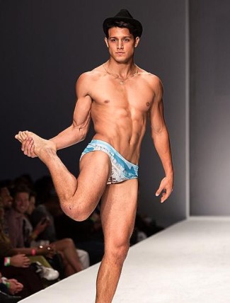 asaf goren modeling swimsuit - cariocawear runway model