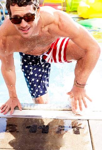 american flag swimwear - justice joslin for bonobos ss2013 - pic by ben watts