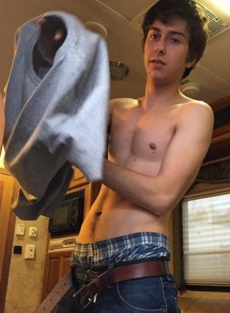 nat wolff underwear - boxer shorts - tweeted by paper towns co star cara