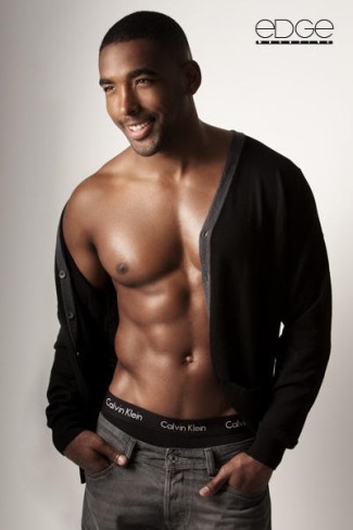 handsome black men Marlon Yates shirtless underwear2