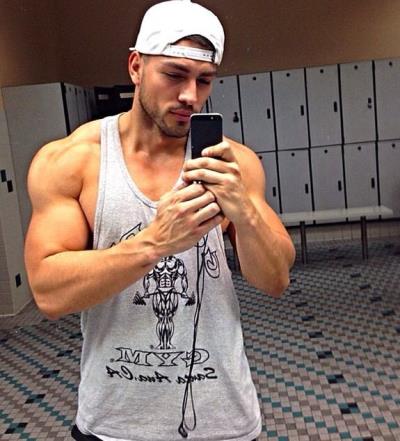 hot guys locker room selfie - mario rodriguez