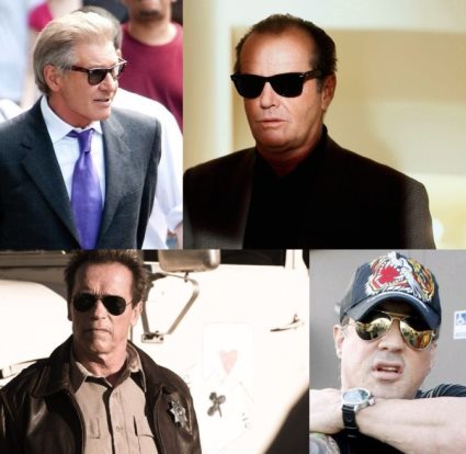 old men fashion style - ray ban - arnold sylvester harrison and jack nicholson