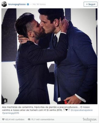 straight men making out - Bruno Gagliasso and João Vicente de Castro