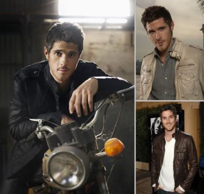 celebrity leather jackets - male - dave annable