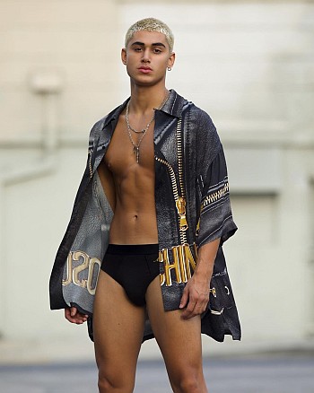 moschino male underwear models - Christian Arciga