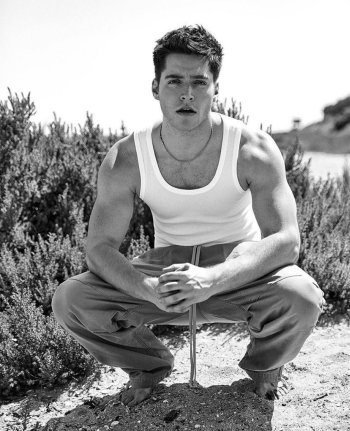 froy gutierrez hot in tanktop and jeans - man about town