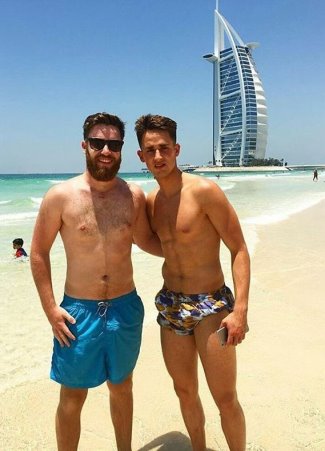Adnan Januzaj shirtless with tom beale