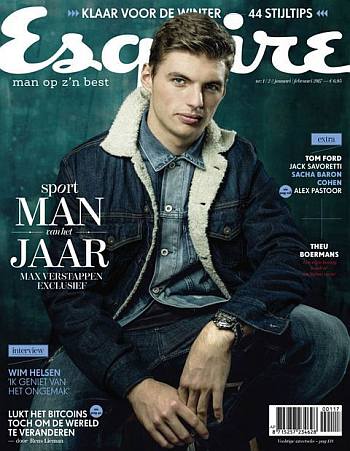 Max Verstappen esquire model coverboy