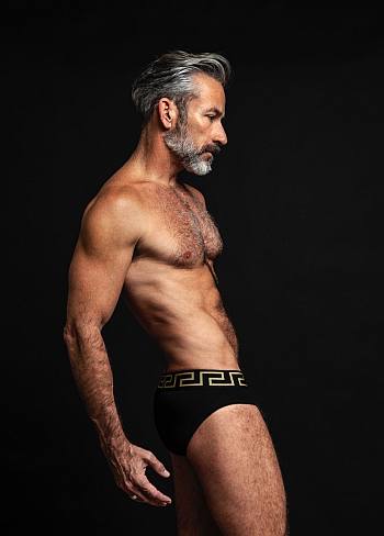 mature male models garrett swann versace underwear briefs