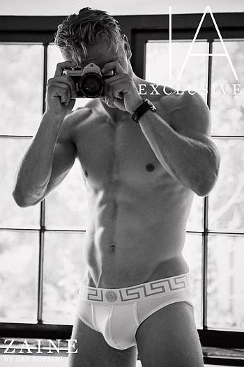 versace male underwear model - Zaine Pringle
