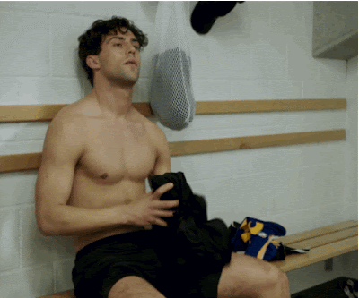 Aaron Altaras shirtless german actor in mario - locker room