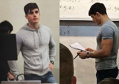 hot male teachers - pietro boselli teaching math