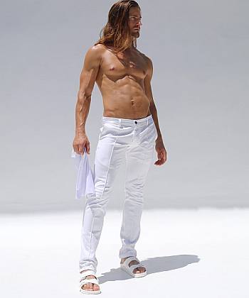 hot men low rise jeans rufskin texido white
