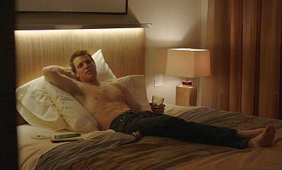 jake lacy shirtless in bed
