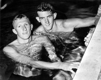 classic speedo briefs - australian swimmers 1956 melbourne olympics - david thiele and john monckton