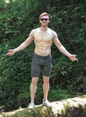 max parker shirtless body - six pack abs