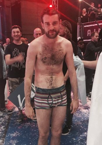 jack whitehall underwear boxer briefs - a league of their own tv show recording shared by david walliams on twitter