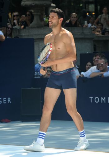 underwear as outerwear male tennis players - tommy hilfiger noah mills