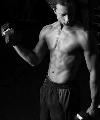 Damon J Gillespie shirtless workout
