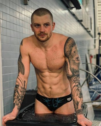 black speedo hunks - british swimmer adam peaty