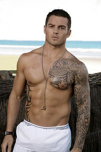 celebrity tattoos daniel conn rugby player model