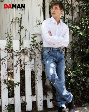 Graham Patrick Martin fashion - torn jeans by sandro