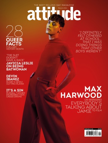 Max Harwood gay attitude magazine