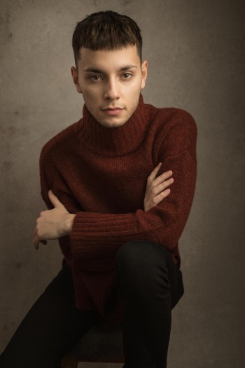 Max Harwood hot in sweater
