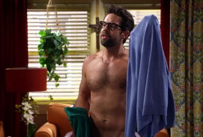 Todd Grinnell shirtless in one day at a time