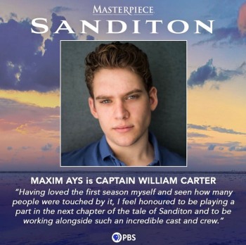 Maxim Ays as captain william carter in sanditon