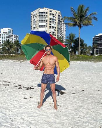 Tommy DiDario hot in beach shorts