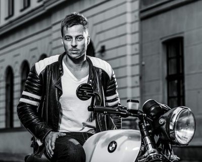 Tom Wlaschiha hot in leather jacket