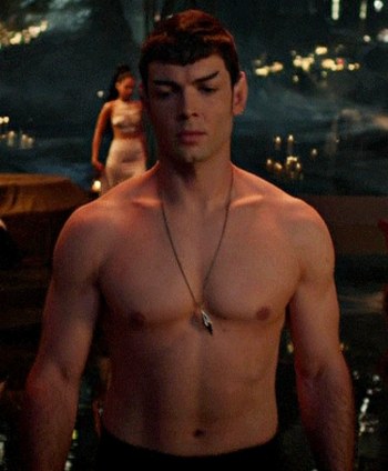ethan peck shirtless as spock