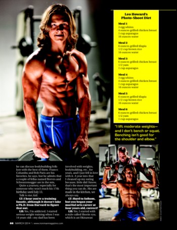 leo howard muscles workout - ironman magazine