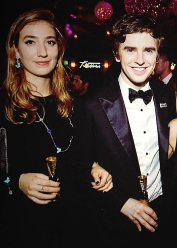Freddie Highmore wife Klarissa Munz - golden globes
